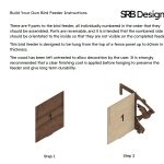 Build your own Fence Hung Bird Feeder Flat Pack kit for Kids and Adults, No Glue or Tools required - Image 3