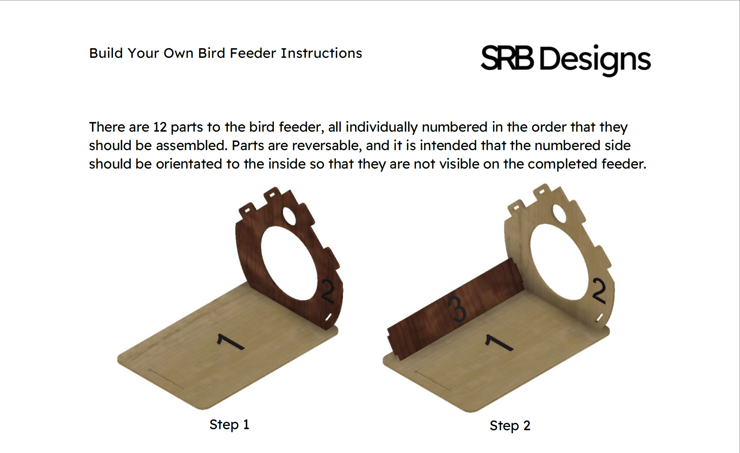 Build your own Bird Feeder Flat Pack kit for Children and Adults No Glue or Tools required - Image 4