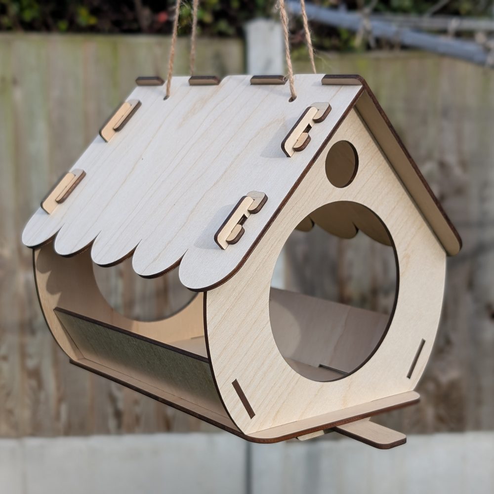 Build your own Bird Feeder Flat Pack kit for Children and Adults No Glue or Tools required