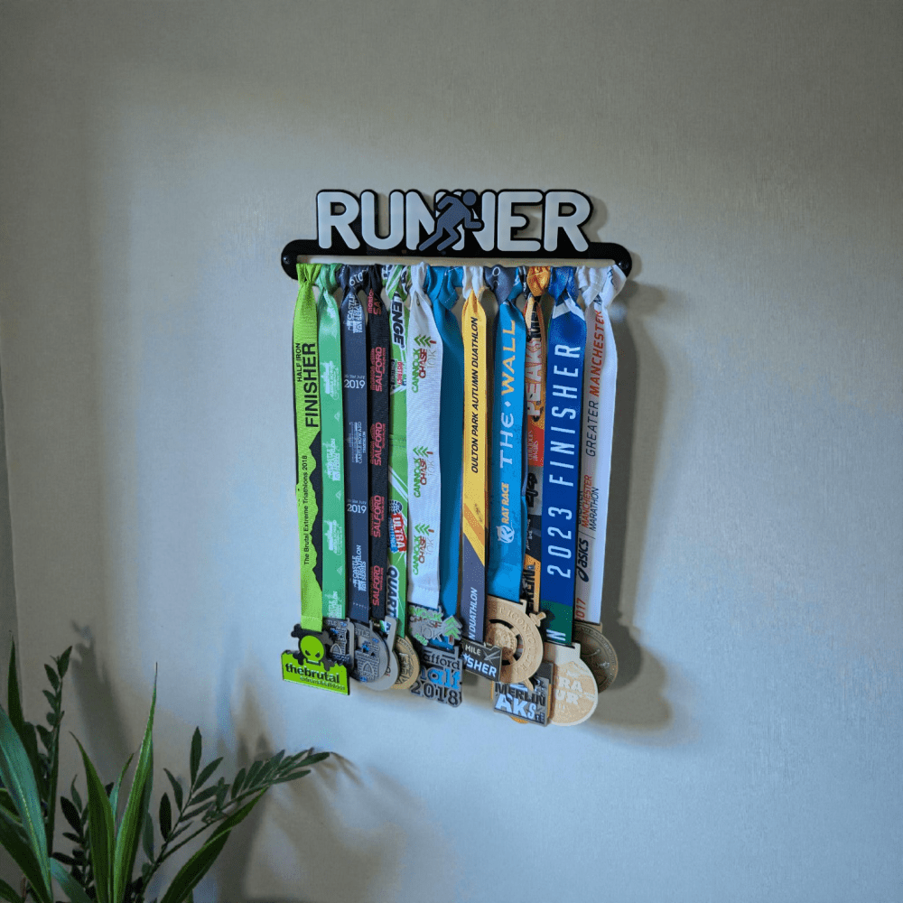 Runner Medal Hanger - Text & Icon