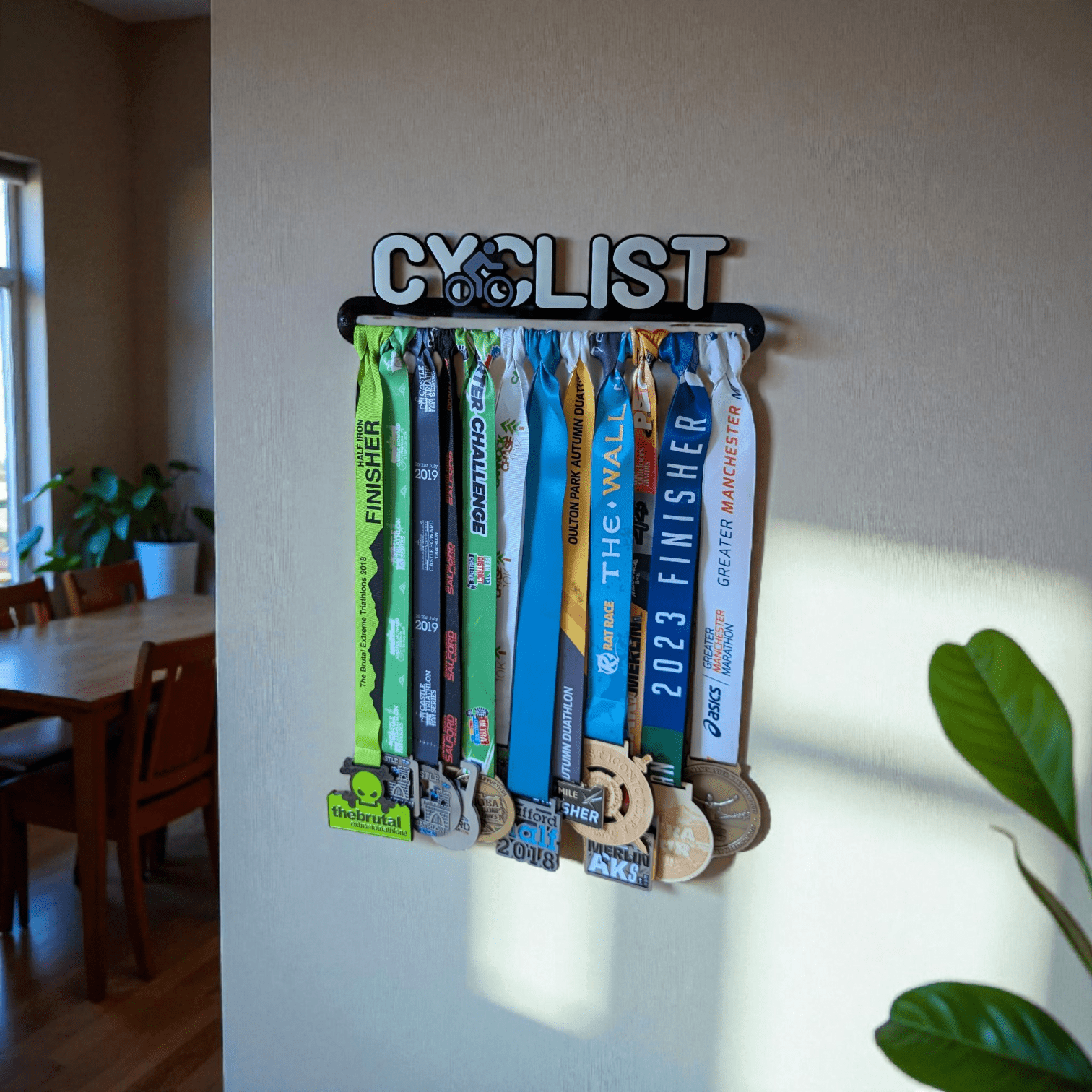 Cyclist Medal Hanger - Text & Icon