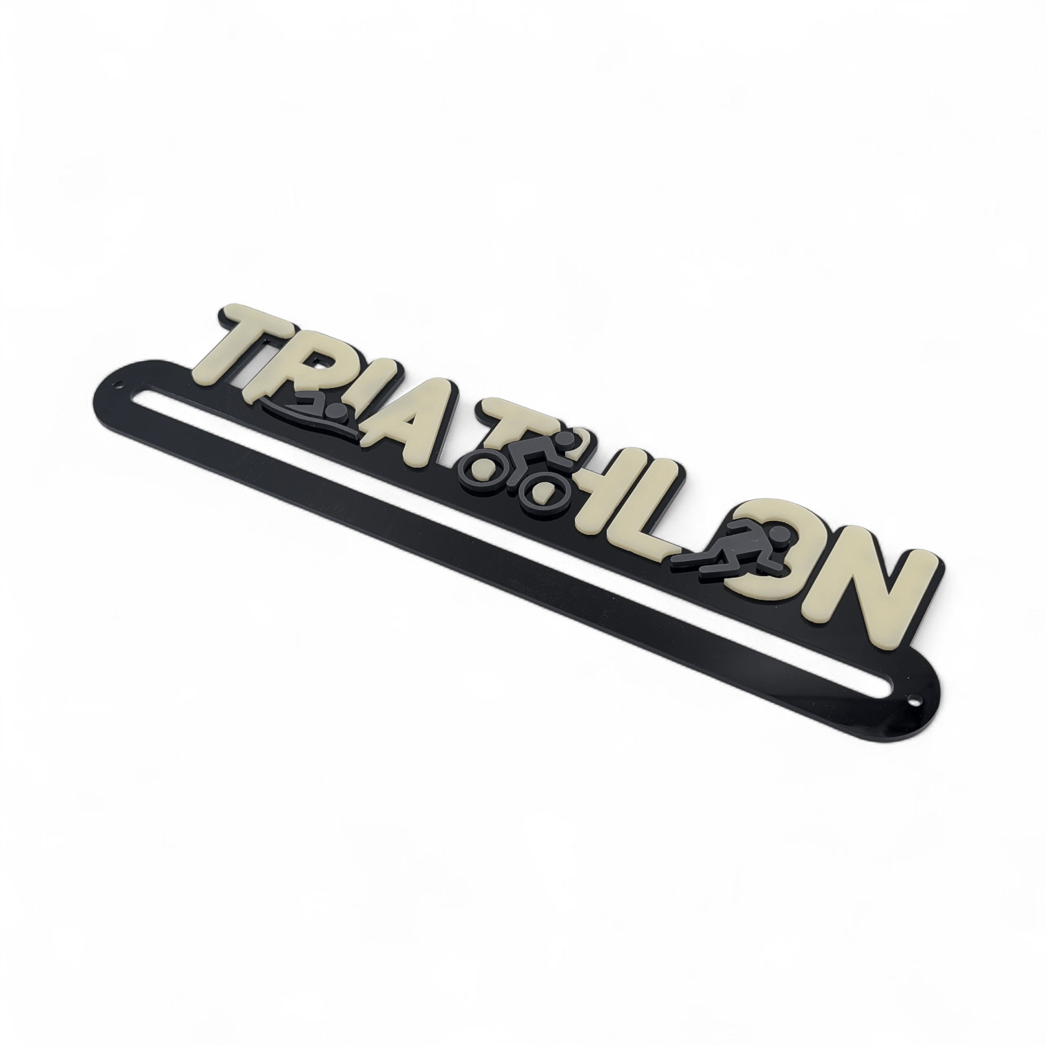Triathlon Medal Hanger - Text & Icon - Image 2